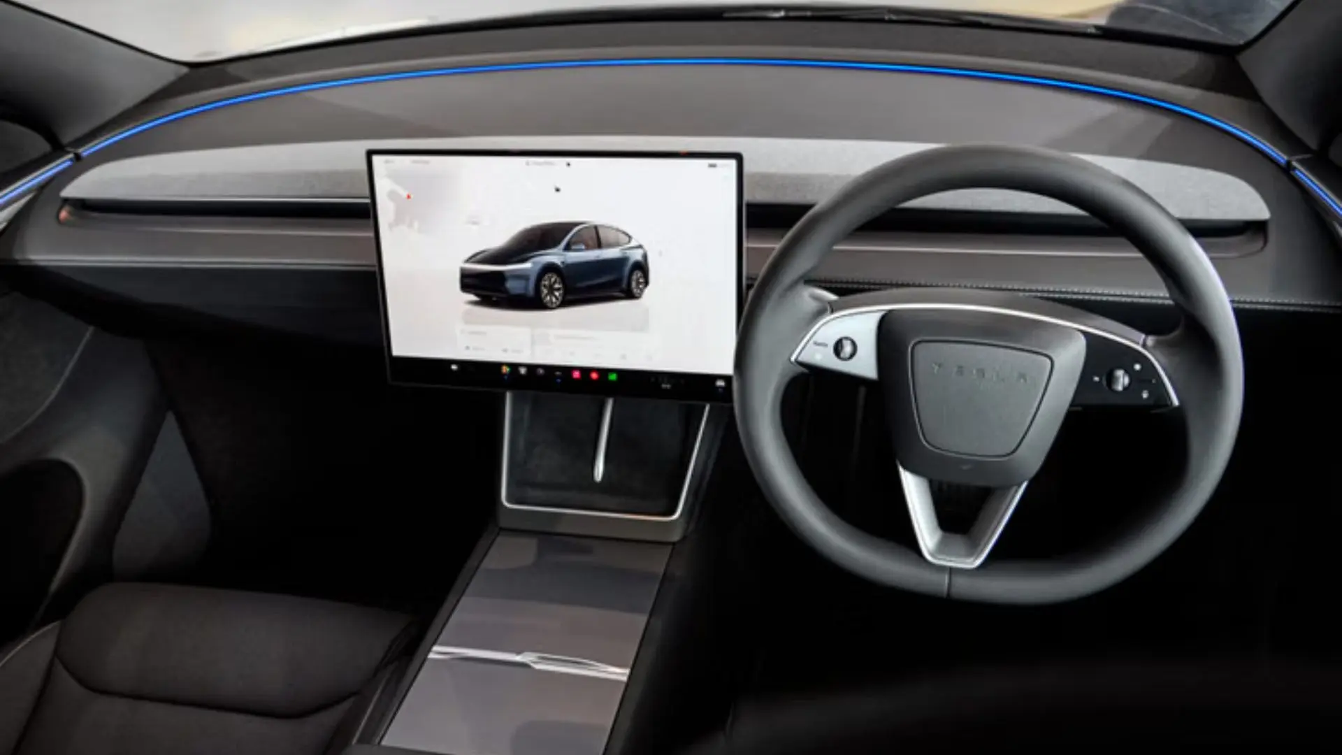 Tesla Model Y L Interiors. Image Credit: Autocar India