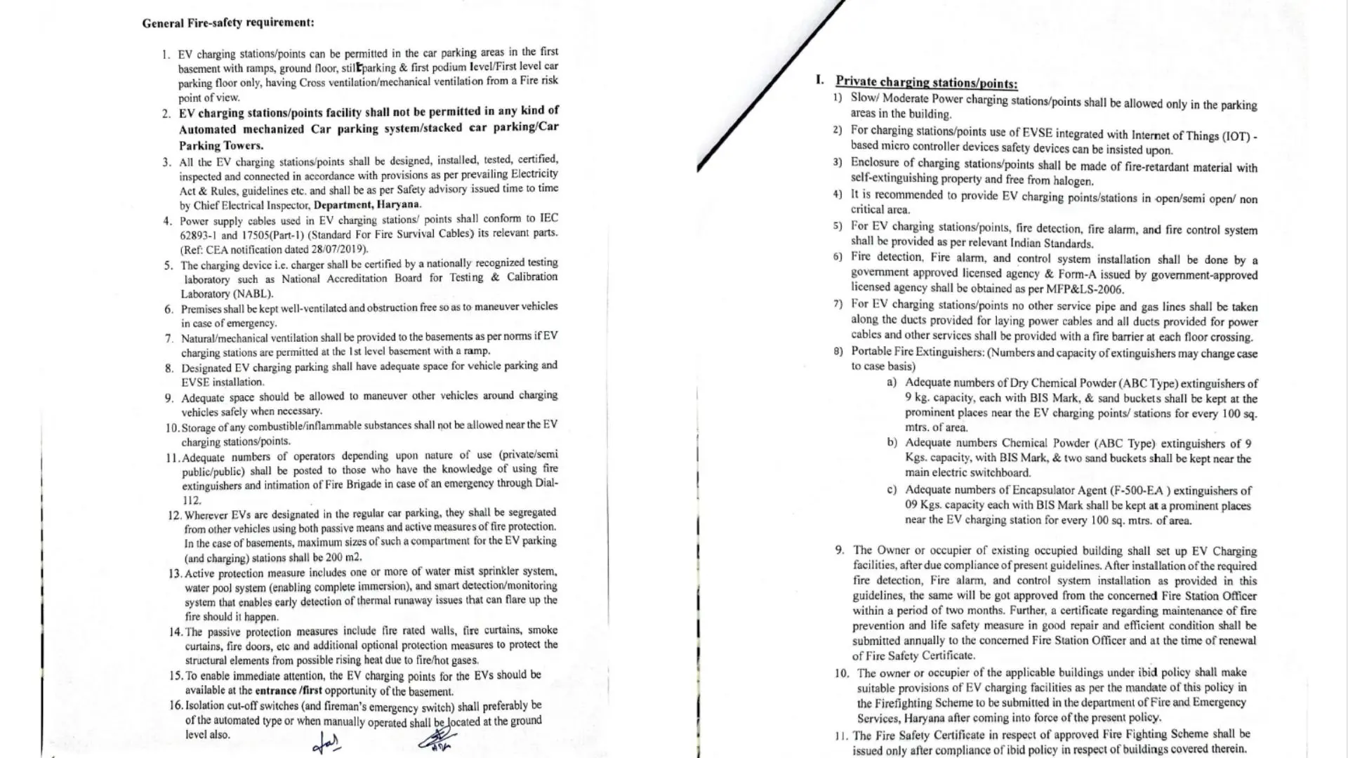 General Fire Saftey Requirements Draft, RDMD, Haryana Government