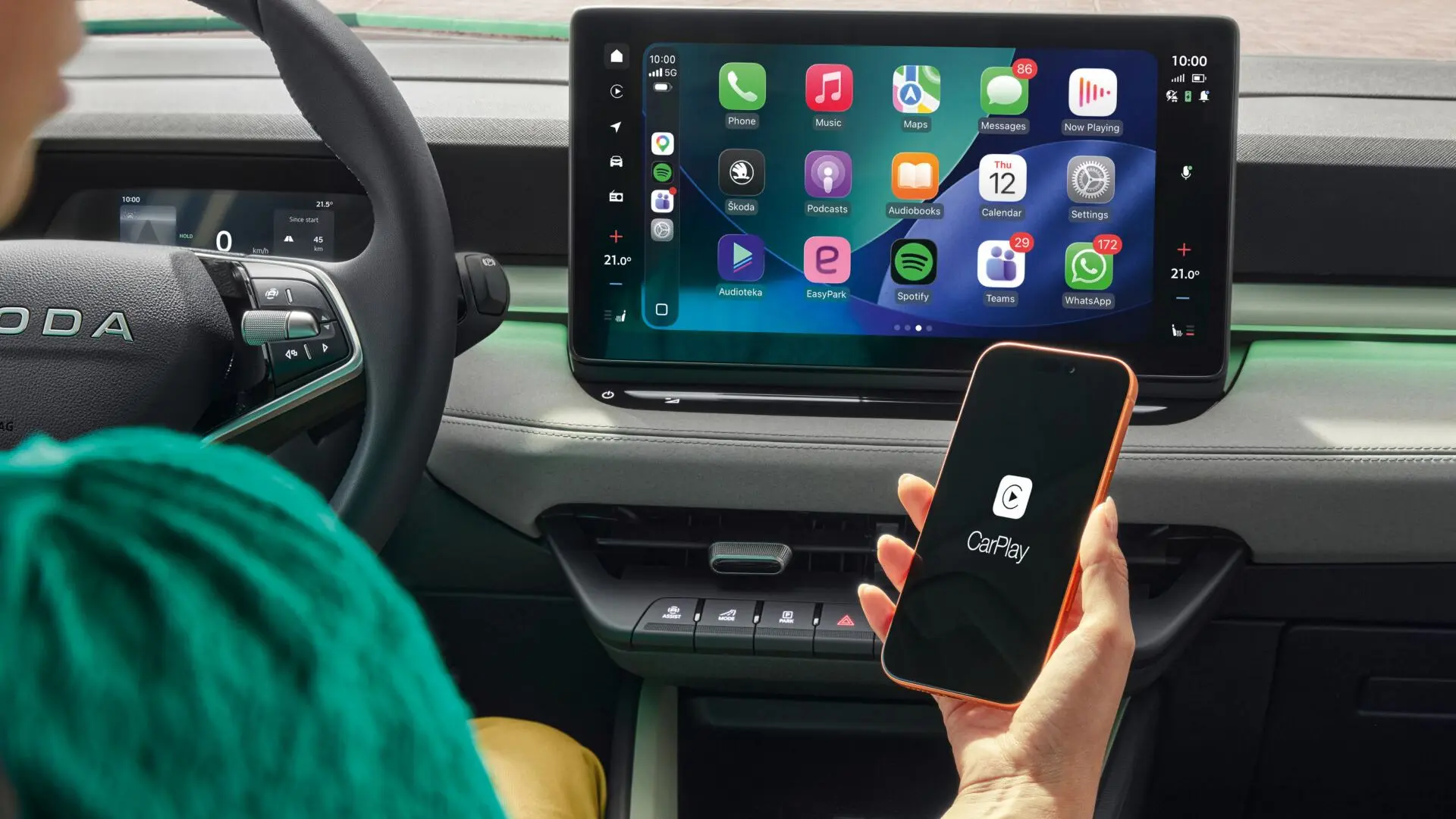 Skoda Epiq offers a 13" Infotainment with advanced connectivity features