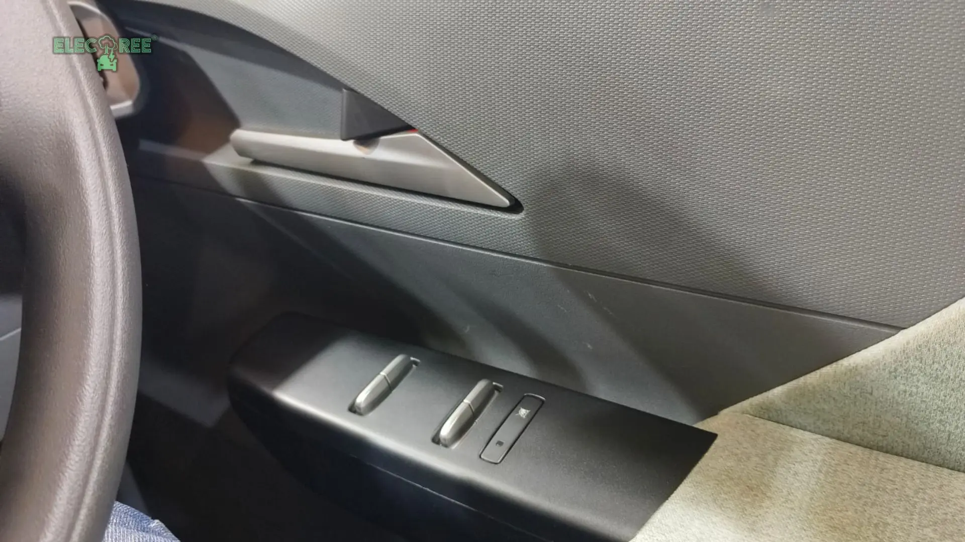 Power Window switches and door knobs of Tiago EV come with a new look.