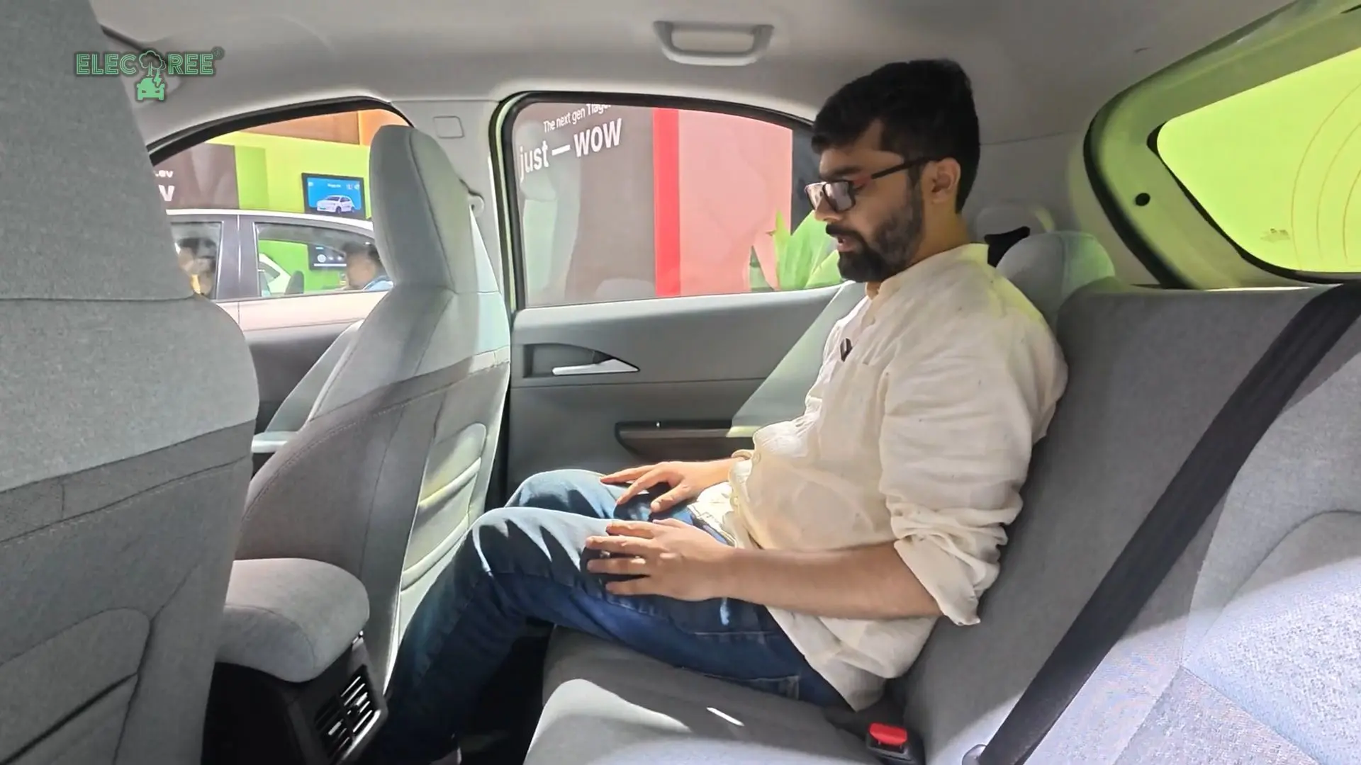 Testing Rear Seat Comfort of Tata Tiago EV