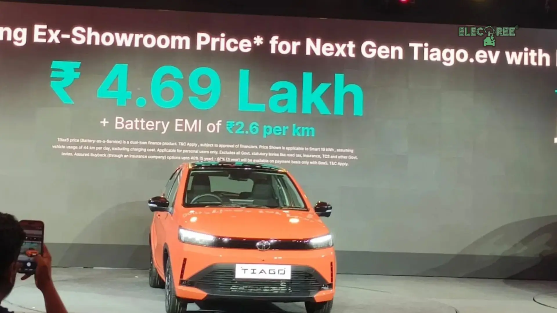 Battery as a Service scheme of the Tata Tiago EV