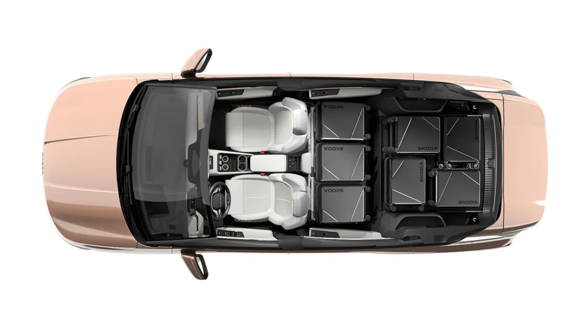 Maximum luggage capacity reaches 2,075 litres when seats are folded.