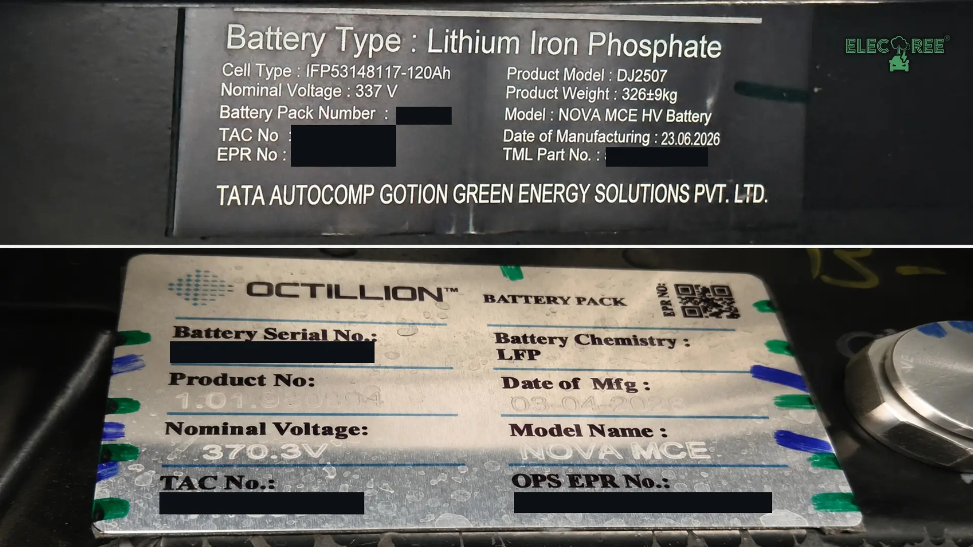 Tata Punch EV 40 kWh — internal model name NOVA MCE offers 2 battery packs. Image Credit - Subikash (TACO) , K Rao (Octillion)