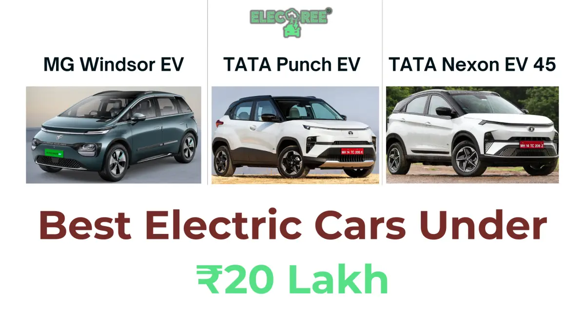 Best Electric Cars Under ₹20 Lakh: Windsor, Punch, and Nexon Compared