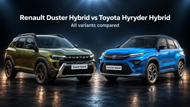 Duster Hybrid vs Hyryder Hybrid: Prices, Powertrain and Variants Compared