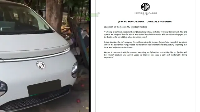 MG Releases Official Statement on Windsor's Ludhiana Incident