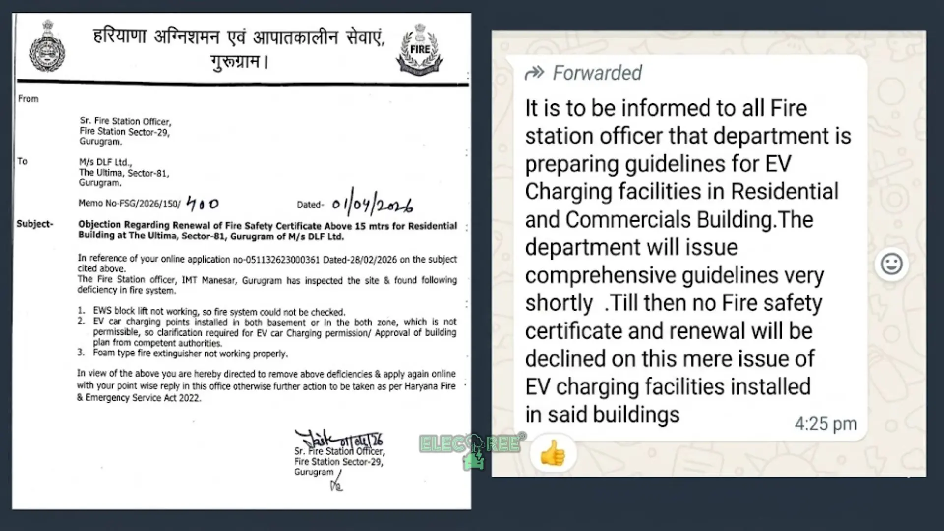 No Fire Safety Certificate Will Be Declined Over EV Chargers, Says Haryana Fire Department