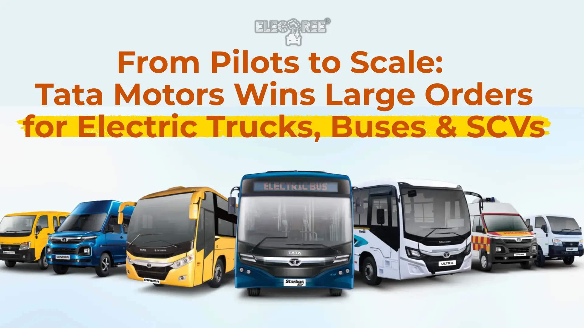 Tata Motors Hits Major Milestone with 3,400+ Electric Commercial Vehicle Orders