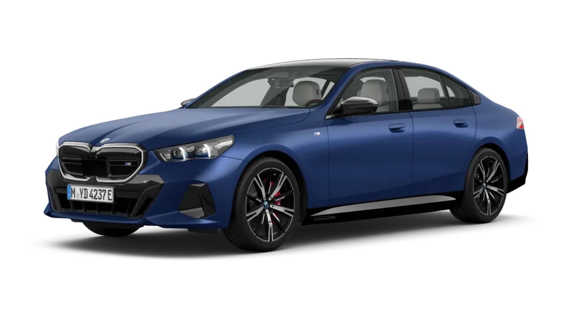 BMW i5 M60 xDrive in Individual Frozen Portimao Blue Metallic