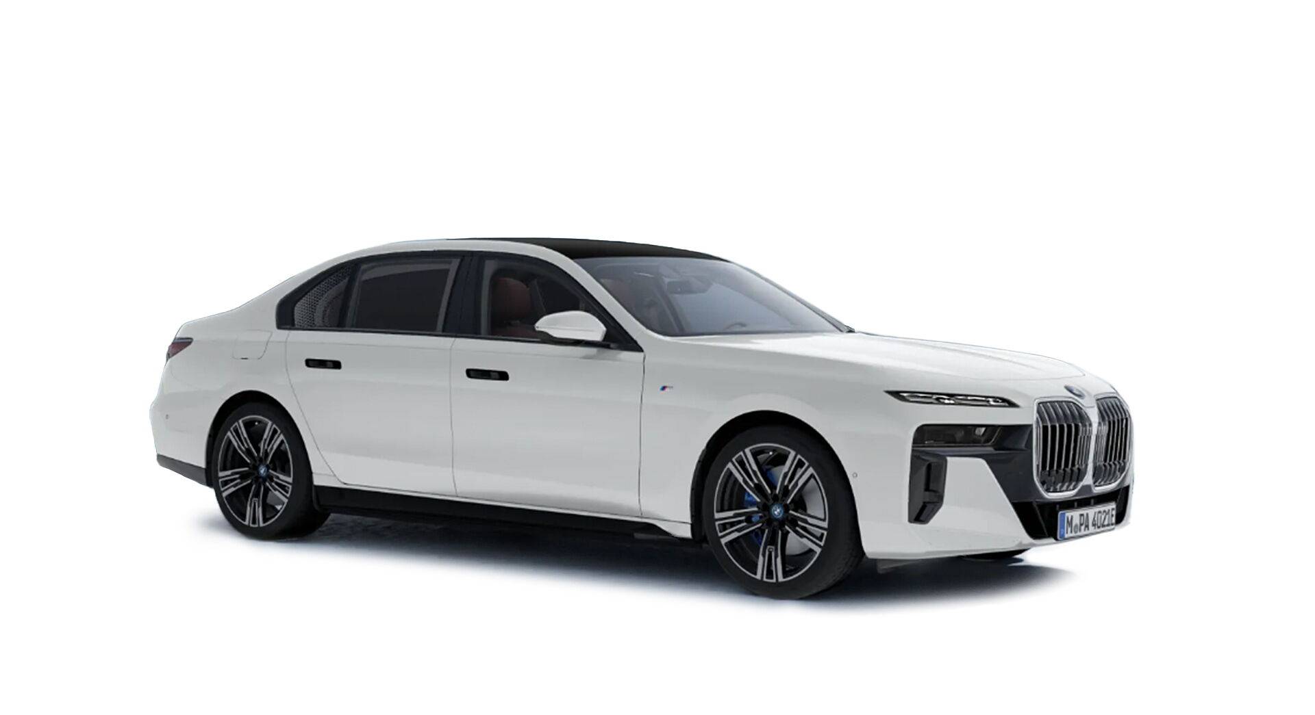 BMW i7 in Mineral White Metallic