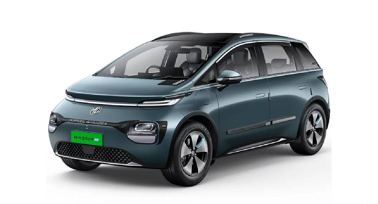 MG Windsor EV Excite in Turquoise Green