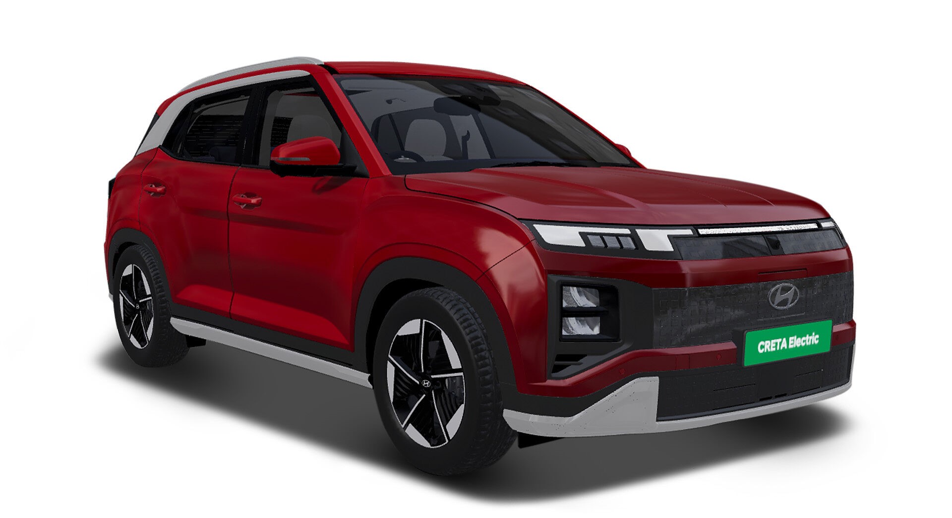 Hyundai Creta Electric Excellence Knight LR in Fiery Red Pearl Metallic