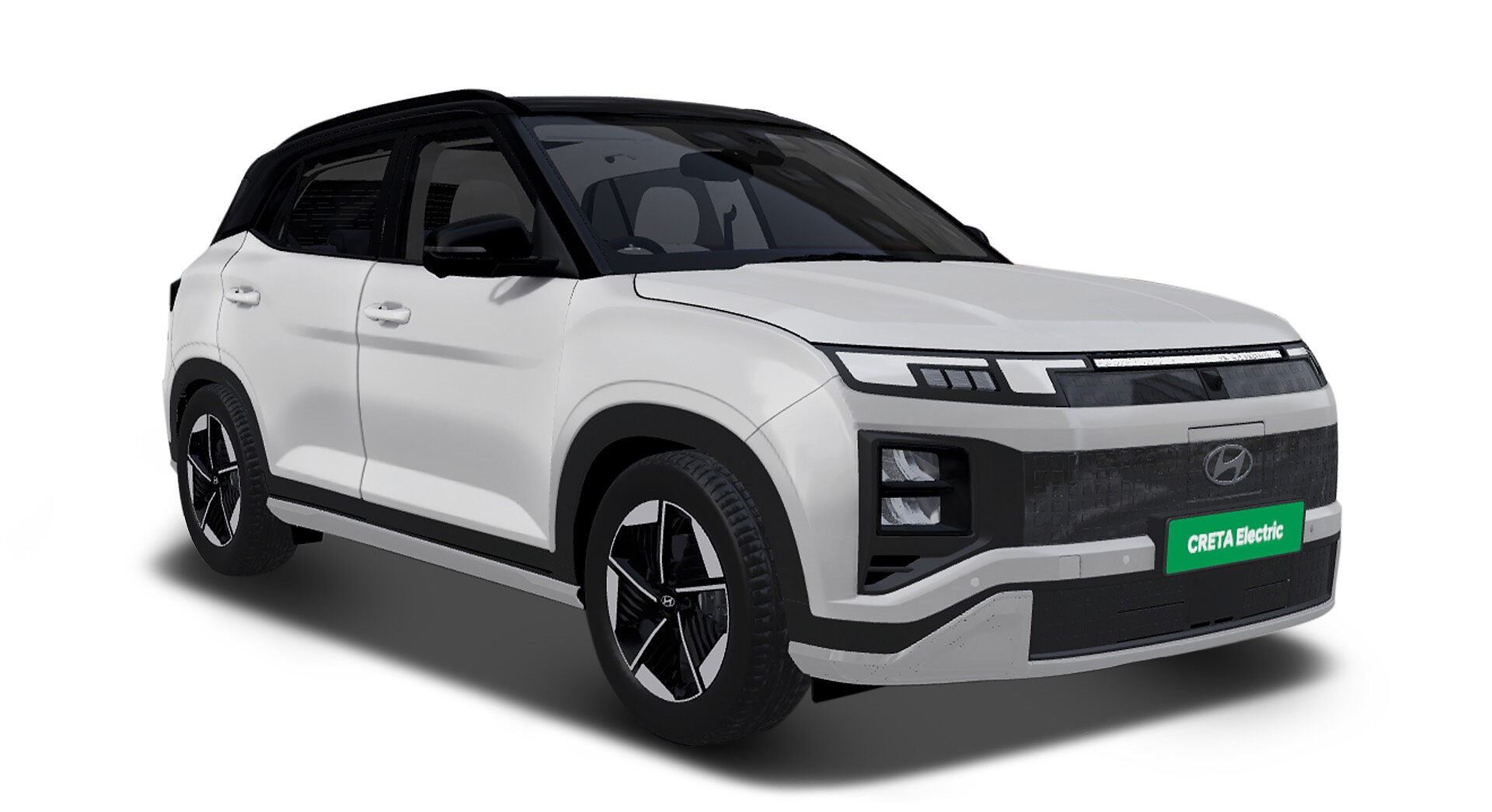 Hyundai Creta Electric Excellence Knight LR in Atlas White w/ Black Roof (DT)