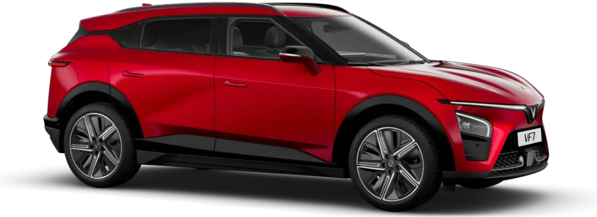 VinFast VF 7 Sky Infinity in Crimson Red