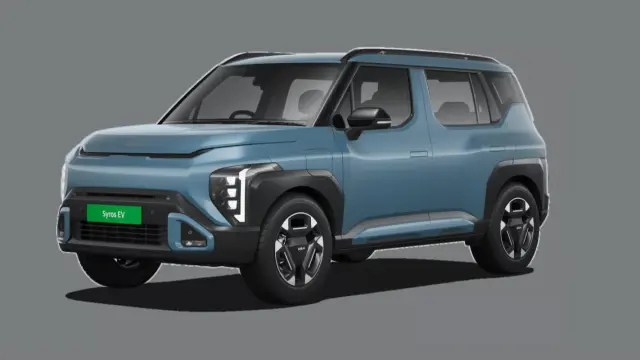Kia Syros EV in Frost Blue