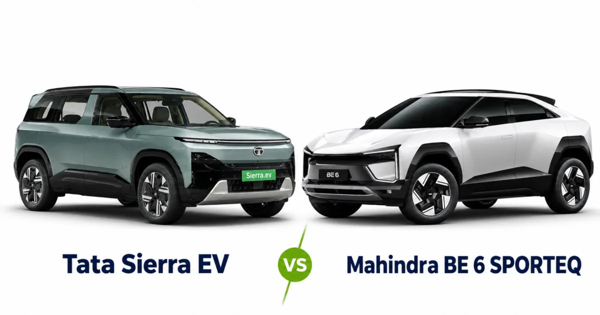 Compare Tata Sierra EV Vs Mahindra BE 6 SPORTEQ