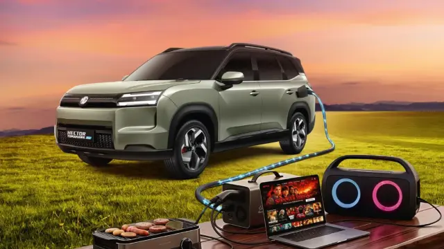 MG Hector Tomahawk EV exterior - Vehicle to Load - image