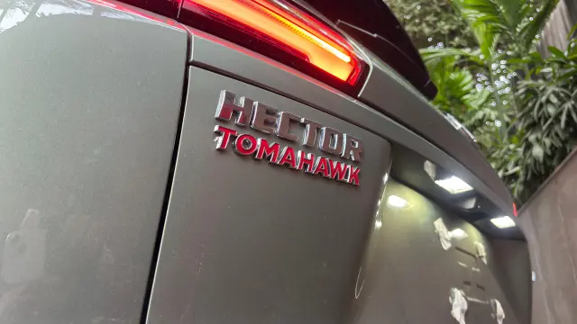 MG Hector Tomahawk EV exterior - Rear Tomahawk Branding - image