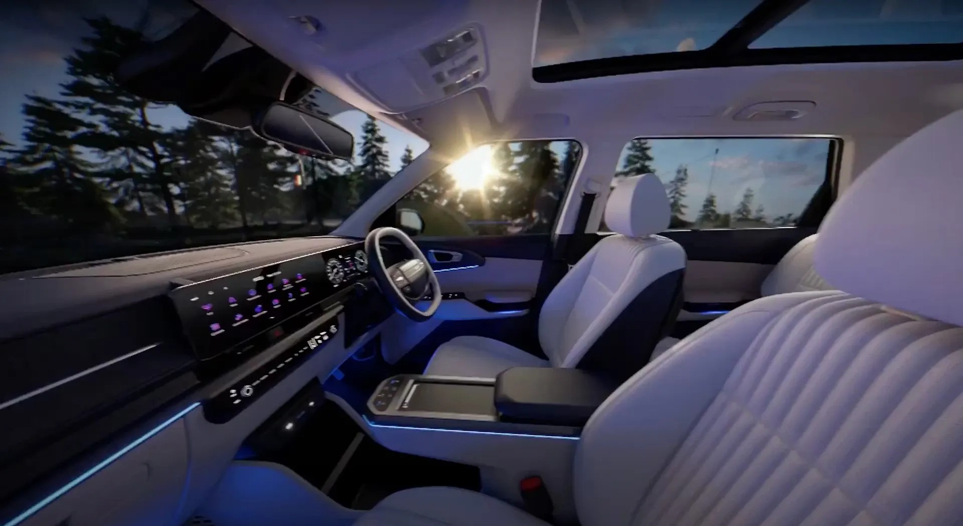 Kia Carens Clavis EV interior view 2