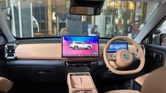 MG Hector Tomahawk EV interior - Dashboard view - image