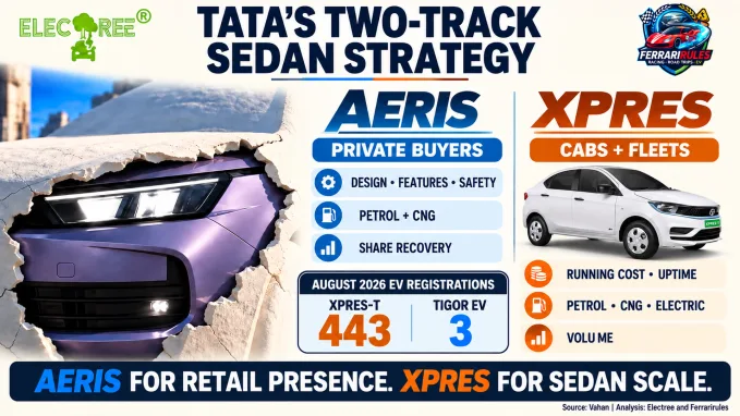 Tata's sedan opportunity splits between Aeris for private buyers and Xpres for fleet scale.