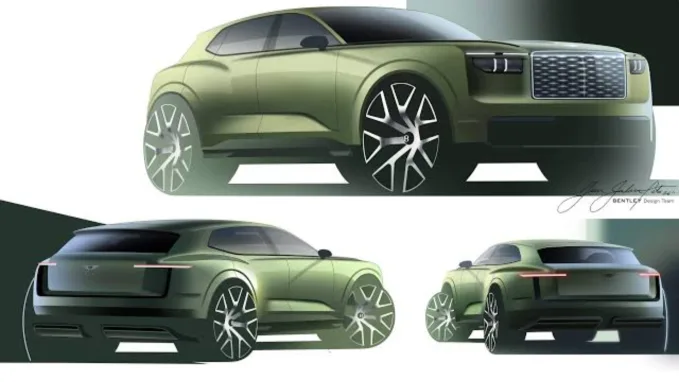 Official early design sketches from Bentley’s Crewe studio