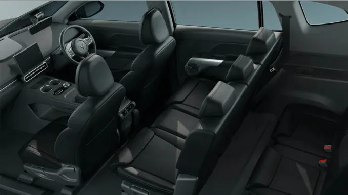 Built on a dedicated skateboard platform, the VF MPV 7 offers three rows of spacious seating
