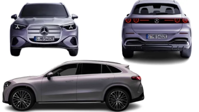 Exterior design on the GLC EV